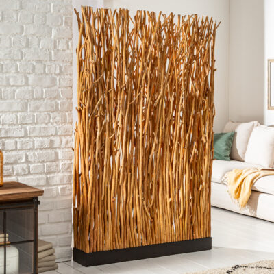 Stojacia lampa Natural Paravent 180cm natural longan wood