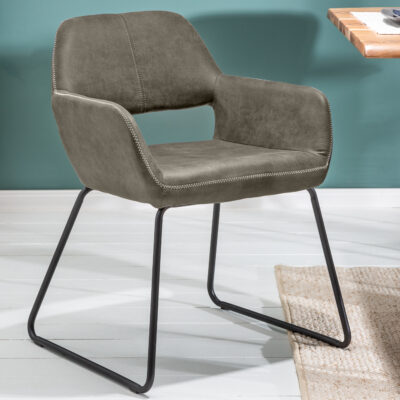 Stolička Mustang z mikrovlákna antique taupe