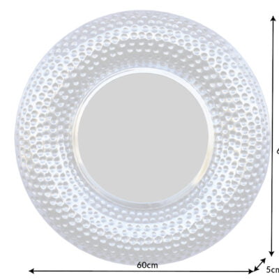 Zrkadlo Orient okrúhle 60cm strieborné