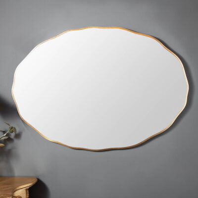 Nástenné zrkadlo Elegancia 100cm oválne zlaté