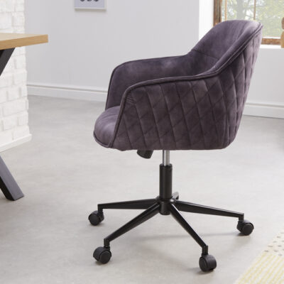 Kancelárske kreslo Euphoria dark grey velvet