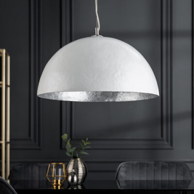 Závesné svetlo Žiarivá biela strieborná 50cm