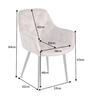 Stolička Milano champagne velvet