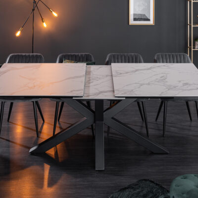 Jedálenský stôl Eternity 160-200cm mramorový vzhľad
