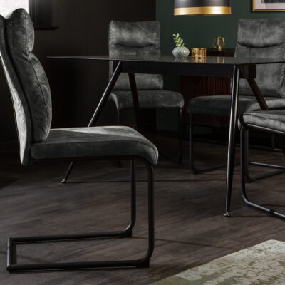 Stolička konzolová Comfort green velvet