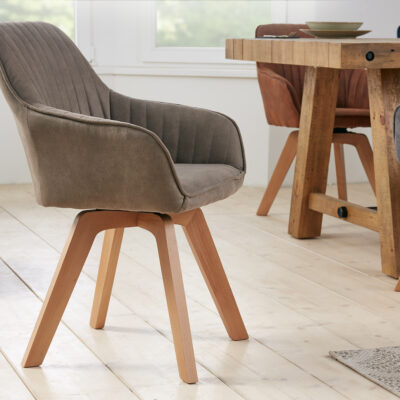 Stolička Livorno vintage taupe otočná