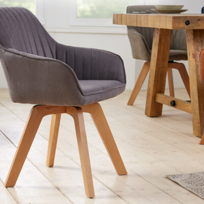 Stolička Livorno vintage šedá otočná