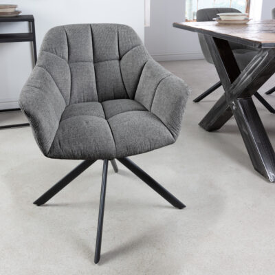 Otočná stolička Papillon tmavošedá