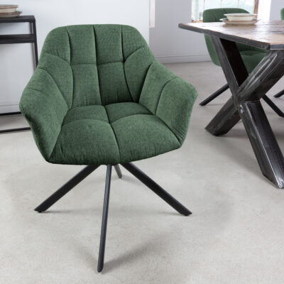 Otočná stolička Papillon tmavozelená