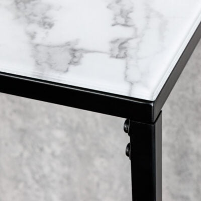 Konzolový stolík Elegance 110 cm so vzhľadom bieleho mramoru