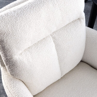 Retro stolička Big George biela otočná 360