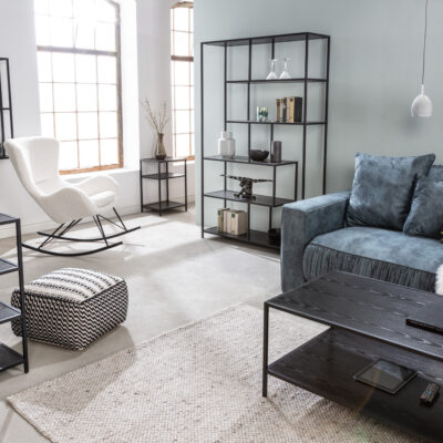 Príručný stolík Slim Line 45cm čierny jaseň