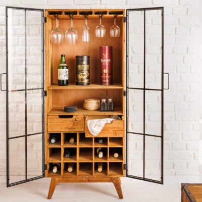 Skrinka barová Seven Seas 150cm jedľové drevo