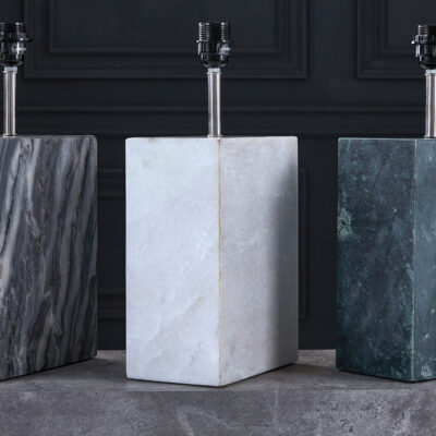 Stolná lampa mramorová 55cm čierny RÁM