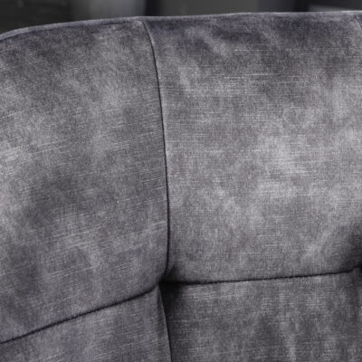 Loft tmavošedá zamatová otočná stolička