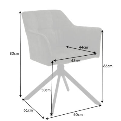 Stolička Loft zelené otočné