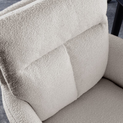 Retro stolička Big George béžová otočná 360