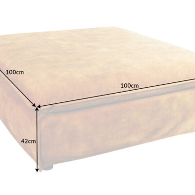 Taburetka Heaven 100cm horčicovo žltý zamat