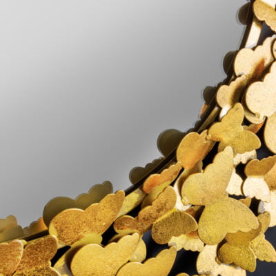 Zrkadlový motýľ 80cm zlatý