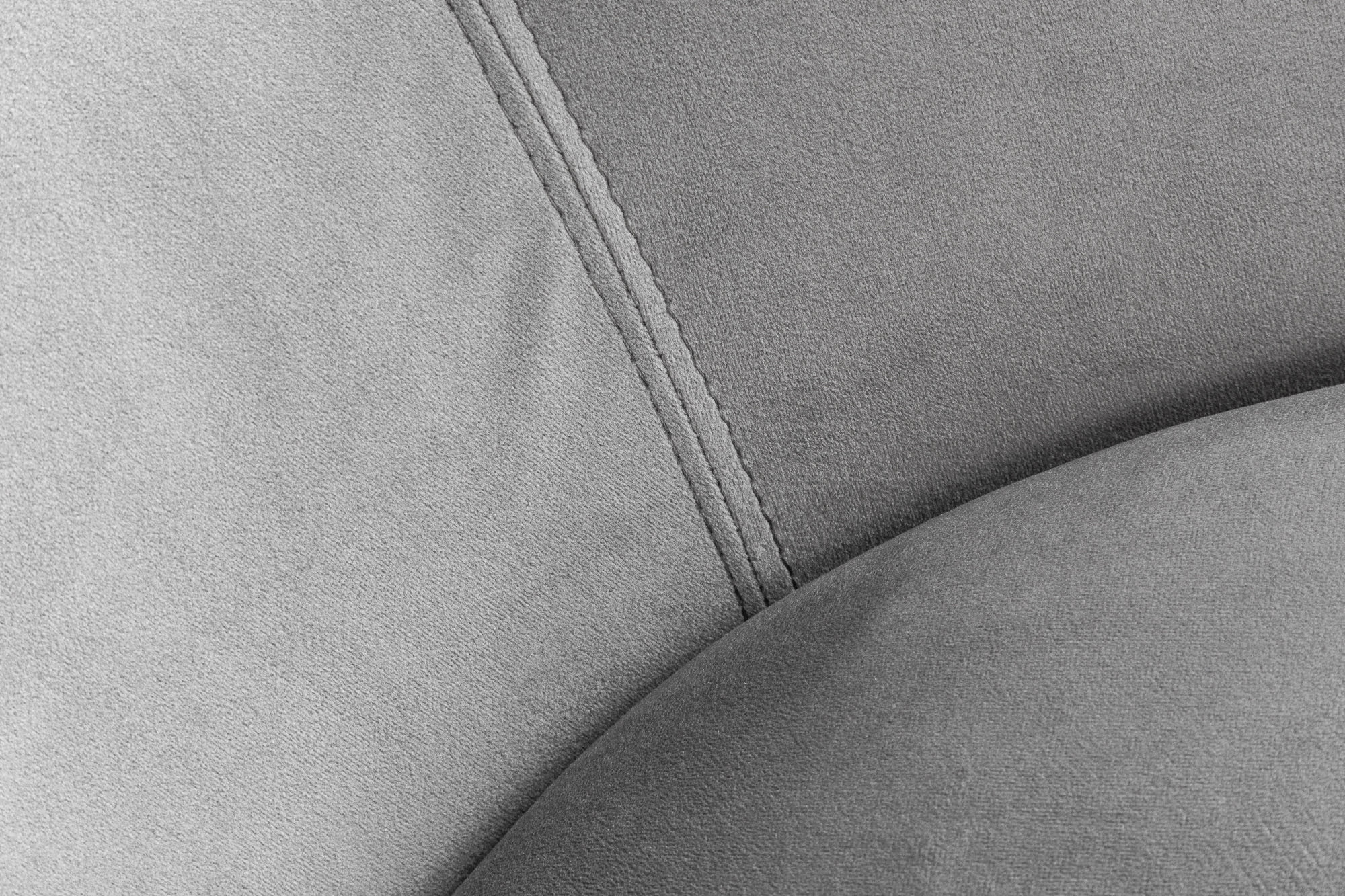 Hojdacie kreslo Scandinavia Swing sivý chróm zamat – Obrázok 4