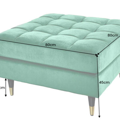 Taburetka Velvet Cozy 80cm smaragdovo zelená zamat