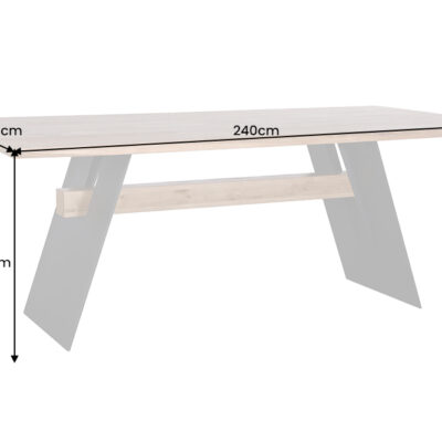 Jedálenský stôl Grand Oak 240cm dub divoký 36mm prírodný
