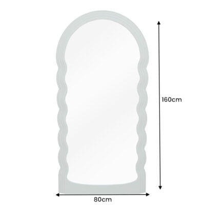 Nástenné zrkadlo Wave 160cm šalvia zelená