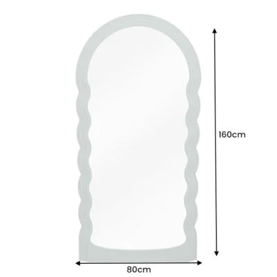 Nástenné zrkadlo Wave 160cm šalvia zelená