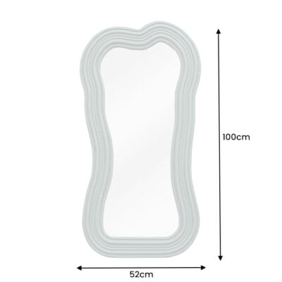 Nástenné zrkadlo Alice II 100cm šalvia zelená