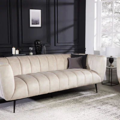 Pohovka NOBLESSE 225 cm zamatová odtieň šampanské