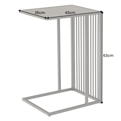 Príručný stolík na architektúru 60 cm mramorový vzhľad