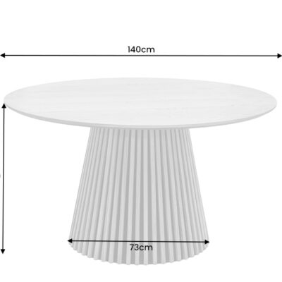 Jedálenský stôl Ali Wood 140cm okrúhly dub