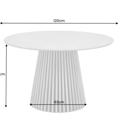 Jedálenský stôl Ali Wood 120cm tmavý dub kruhový