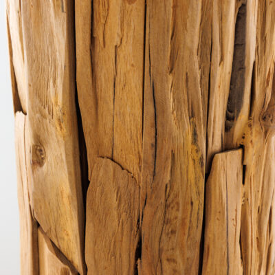 Stojacia lampa Roots II s dreveným telom 138 cm