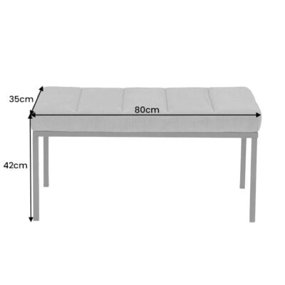 Lavička Boutique 80cm horčicovo žltá šnúra