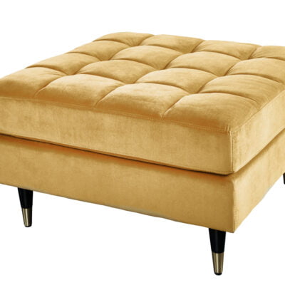 Taburetka Velvet Cozy 80cm horčicovo žltý zamat