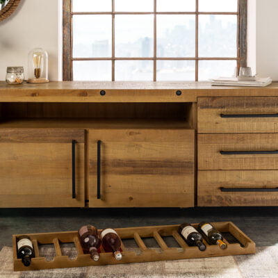 Komoda Thor 195cm borovicové drevo vintage hnedá