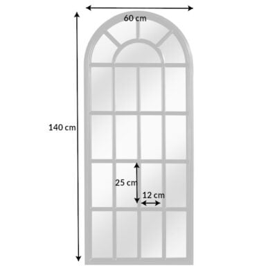 Nástenné zrkadlo Castillo 140cm čierne