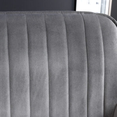 Lavica Turin 160cm strieborno sivý zamat