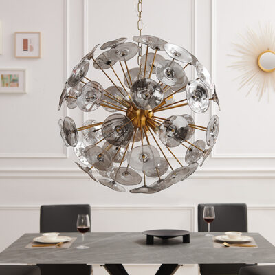 Závesná lampa Infinity Home zlaté sklo