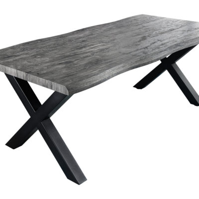 Jedálenský stôl Divoký 160cm sivý lipový divoký dub 50mm