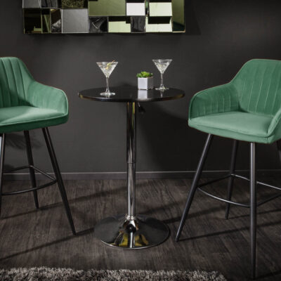 Barová stolička Turin v smaragdovej zelenej farbe