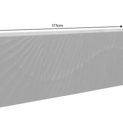 Dizajnová skrinka závesná Zorpi 177 cm – masívne mangové drevo / čierna