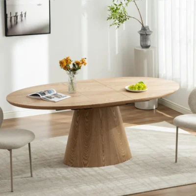 Jedálenský stôl UNIQUE 160-200 cm rozkladací dubový dyhovaný