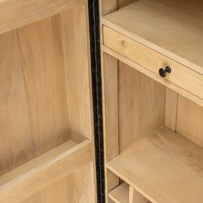 ART DECO komoda 140cm 3D mangové drevo bielo natreté