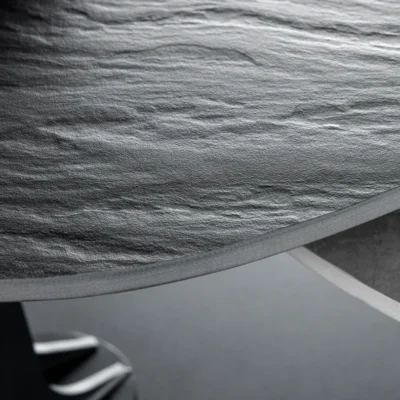 Konferenčný stolík MOVEMENT 95-160 cm keramický, čierno-sivý