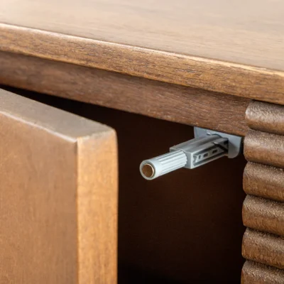 Komoda ART DECO 170cm 3D mangové drevo, údená hnedá