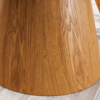 Jedálenský stôl UNIQUE 120 cm okrúhly, dubové drevo, dyhovaná keramika, doska z bieleho mramoru