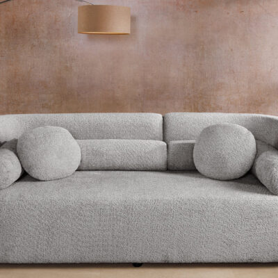 Pohovka ART DECO 200 cm bouclé šedá