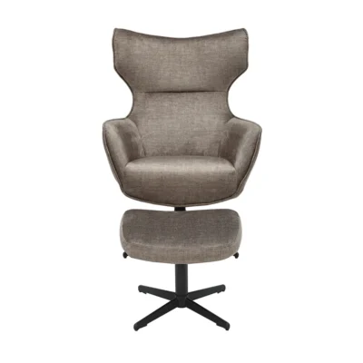 Kreslo VOGUE otočné o 360° zamatová farba taupe